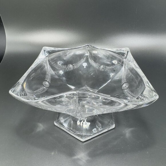 Edwardian Era McKee Glass Fern Garland Daisy Pattern Clear Manganese 365nm Glow - Picture 2 of 15